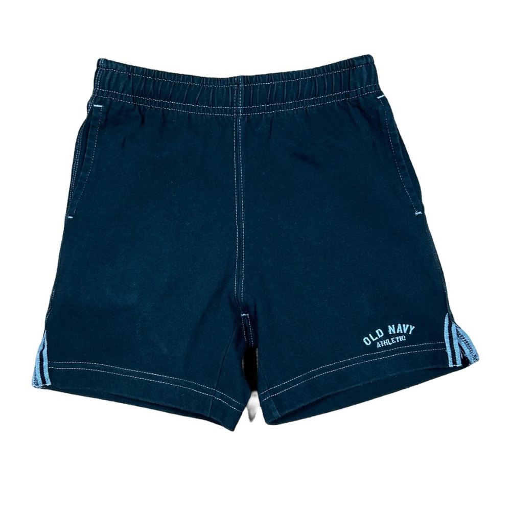 VINTAGE 90s Old Navy Baby Boys Black Pull-On Elastic Drawstring Summer Shorts 3T
